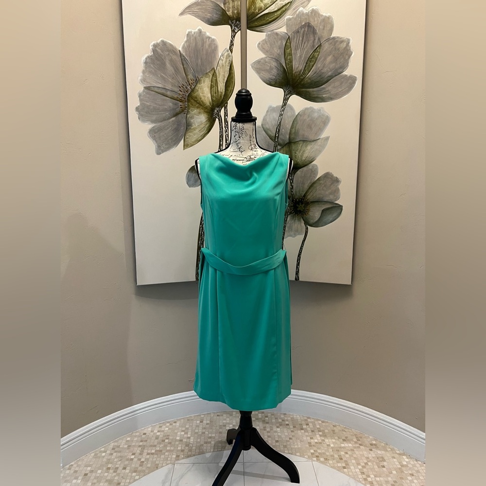 Jones New York Sleeveless Sheath Dress - Teal | Size 6 Like New!